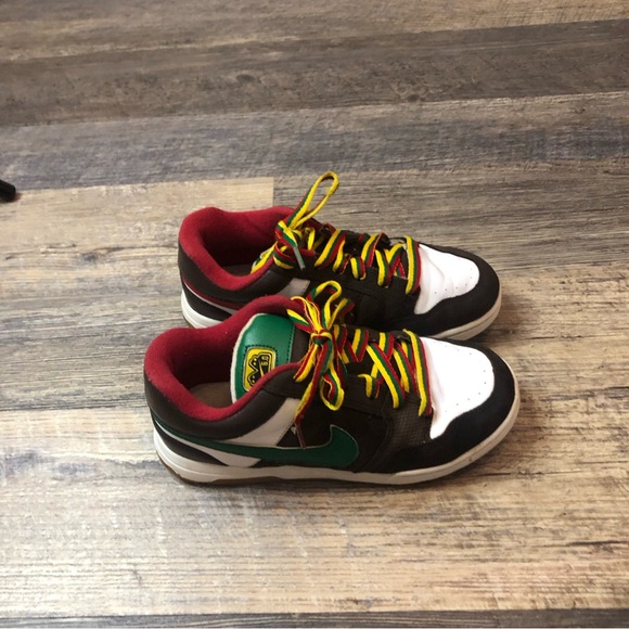 Nike Dunk Air Morgan 6.0 SB LOW kids Shoes Brown, red and green - Size 3 - Picture 11 of 13